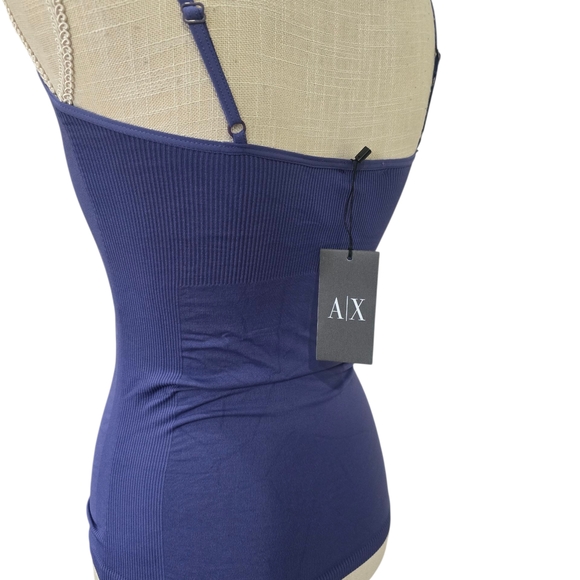 NEW A|X Blue Ribbed Tank Top - Picture 3 of 6